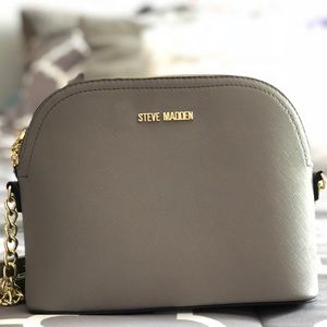 Grey and Gold Steve Madden Purse